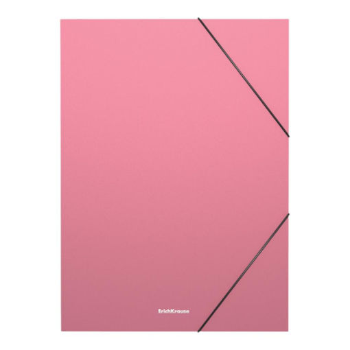 Picture of ELASTIC A4 3 FLAP FOLDER PASTEL PINK